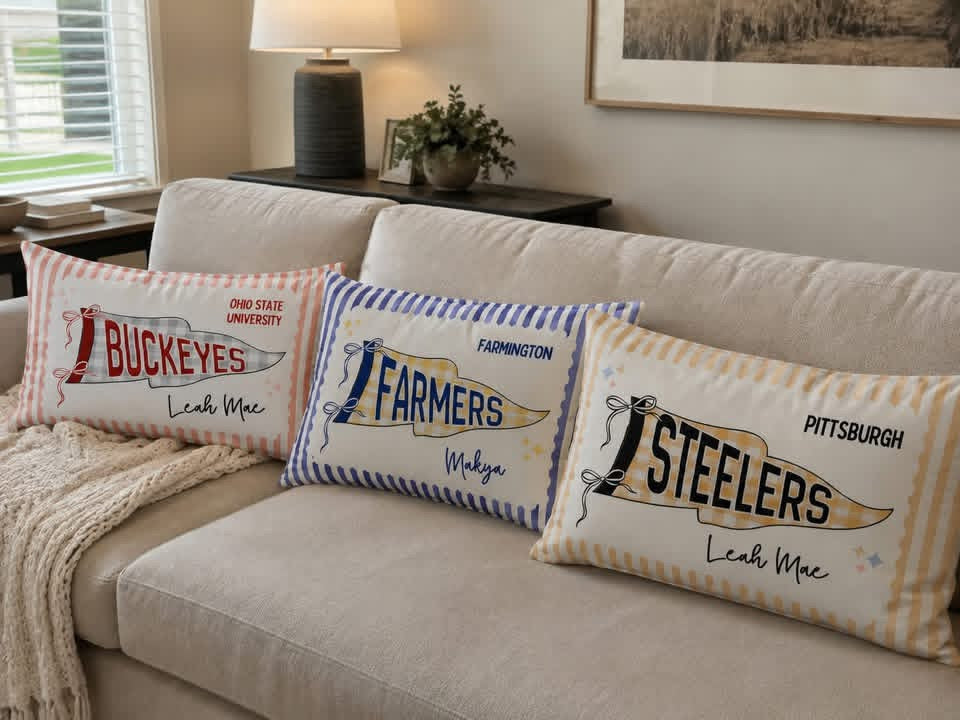 Varsity pillow case to match blanket Preorder!!