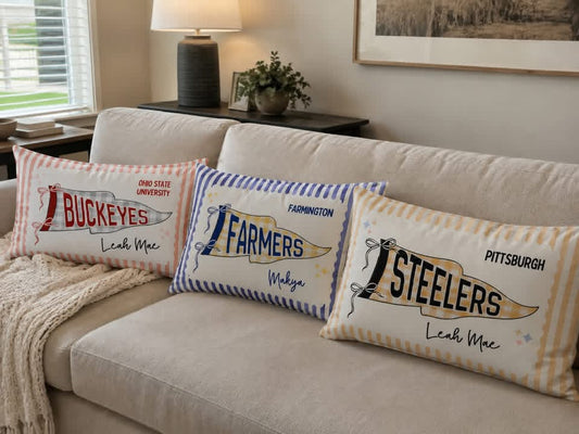 Varsity pillow case to match blanket Preorder!!