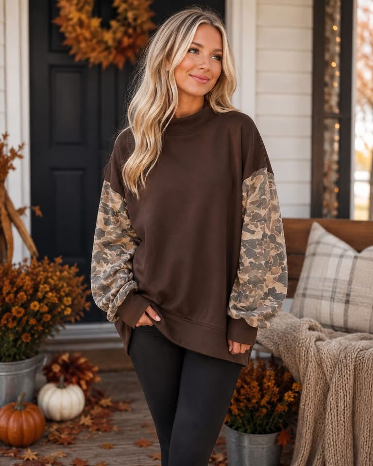 Camo sleeve pullover PREORDER!