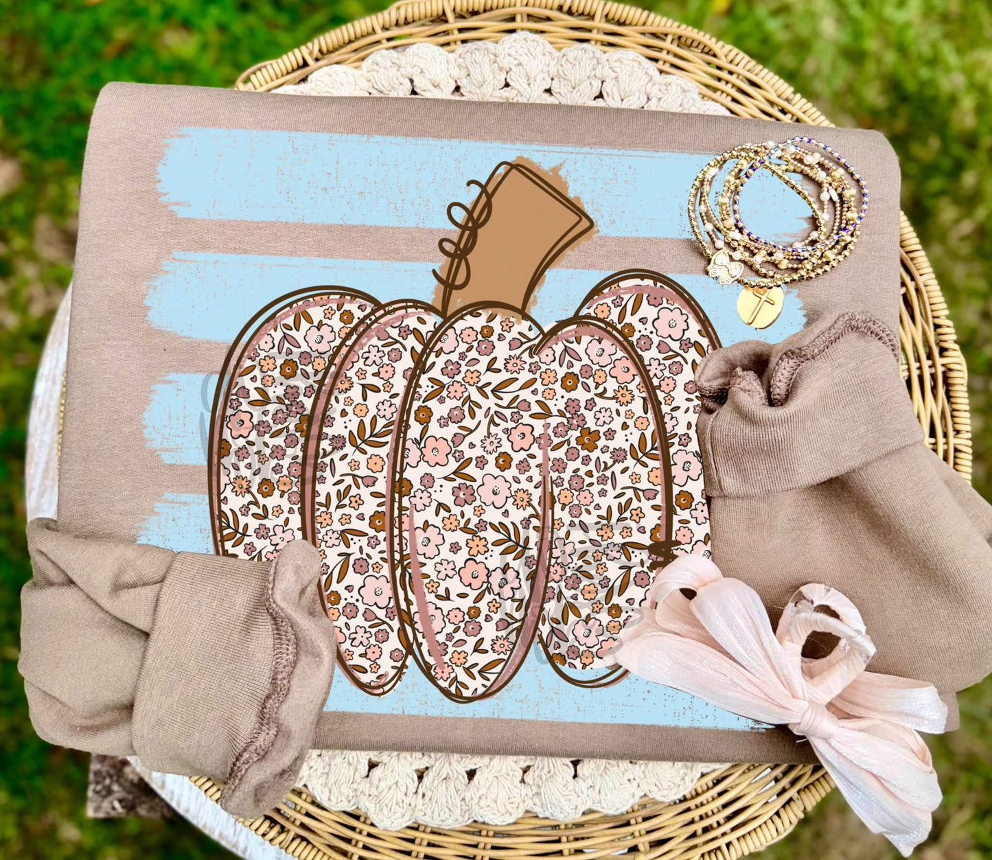 Floral pumpkin T-shirt, or sweatshirt