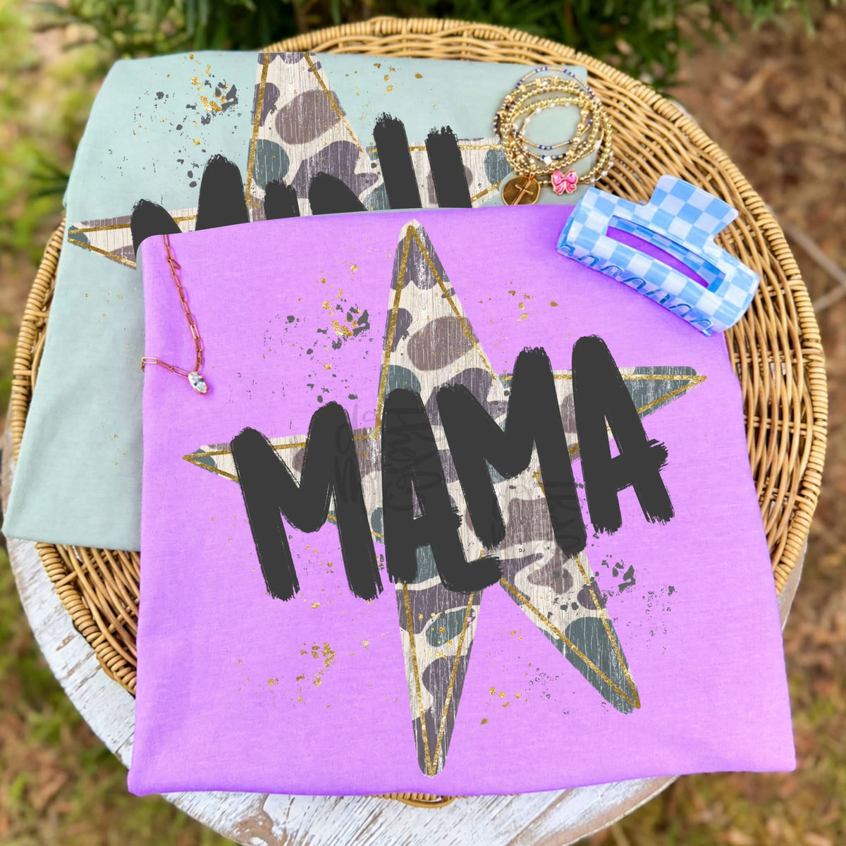 Mama and/or mini camo star T-shirt, or sweatshirt