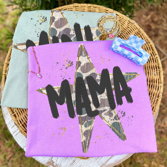 Mama and/or mini camo star T-shirt, or sweatshirt