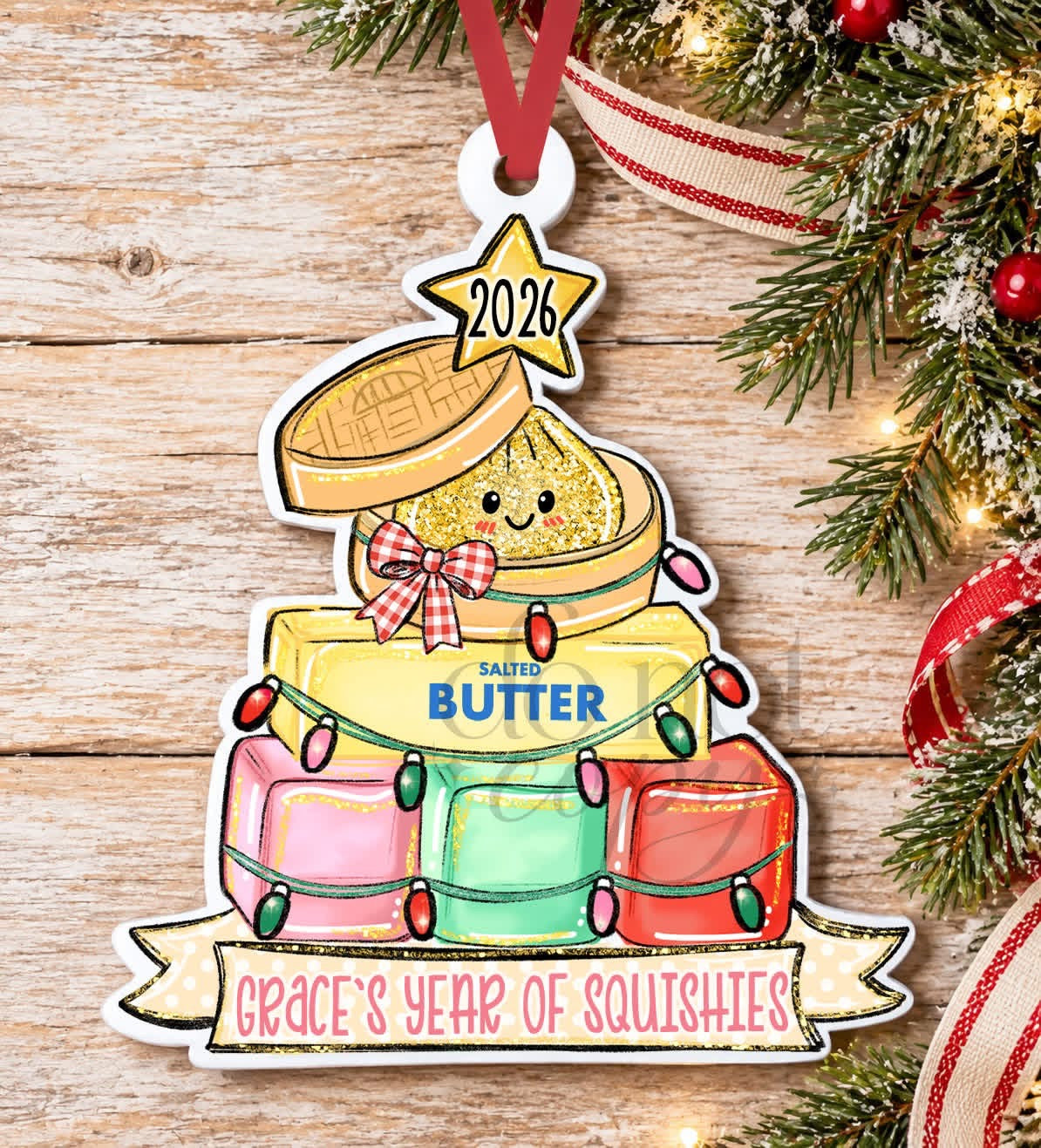 Dumplings ornaments personalized