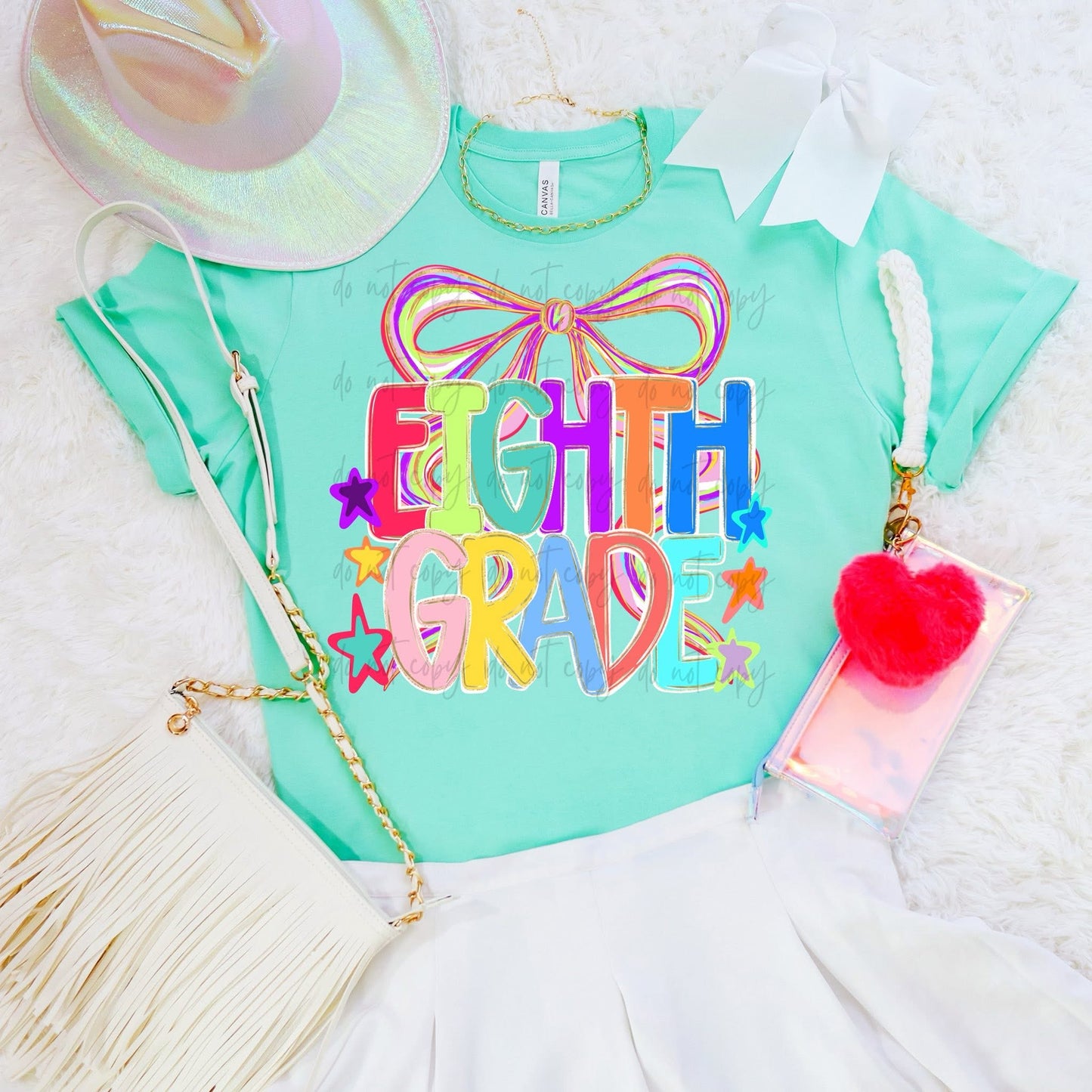 Back to School bow Tshirt, Tank or sweatshirt