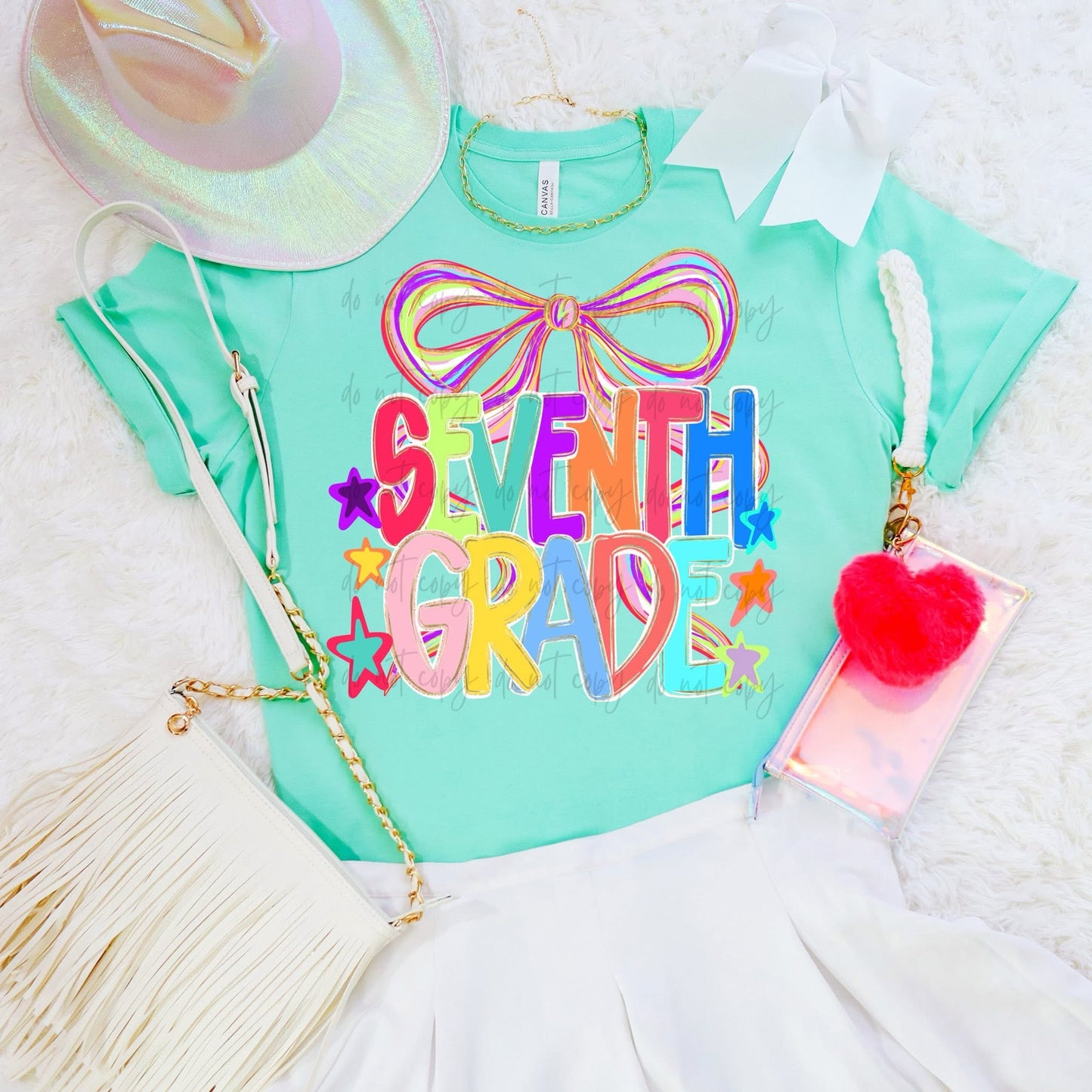 Back to School bow Tshirt, Tank or sweatshirt