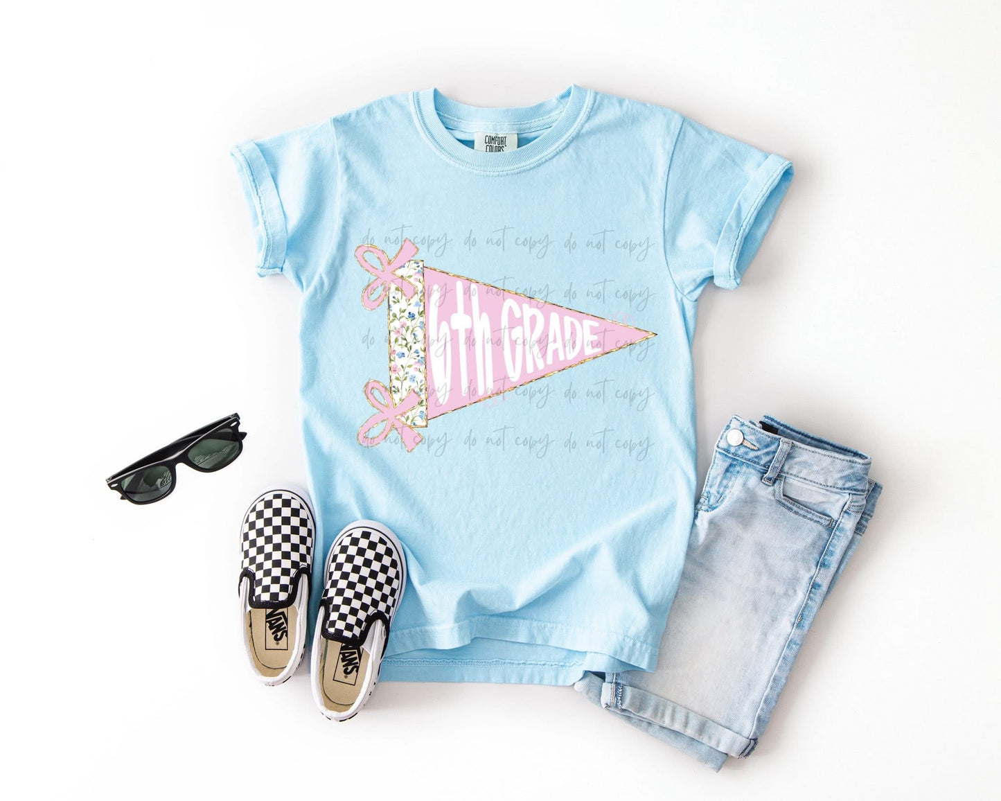 Back to School pink pennants Tshirt, Tank or sweatshirt