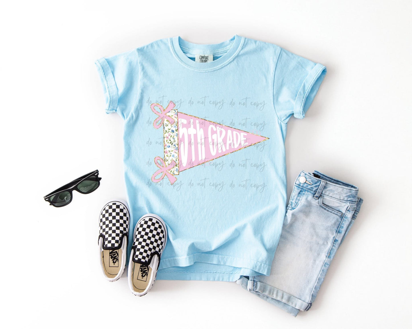 Back to School pink pennants Tshirt, Tank or sweatshirt