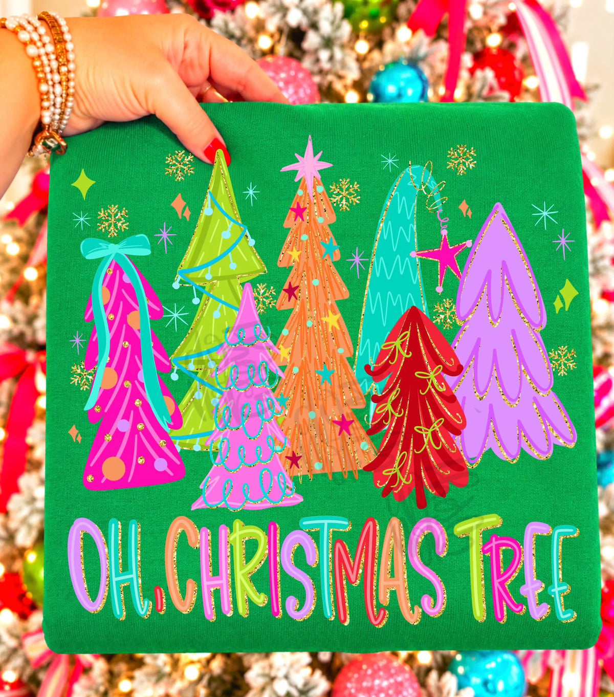 Bright o Christmas tree T-shirt, or sweatshirt