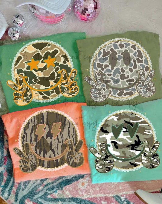 Camo faces Tshirt, Tank or sweatshirt