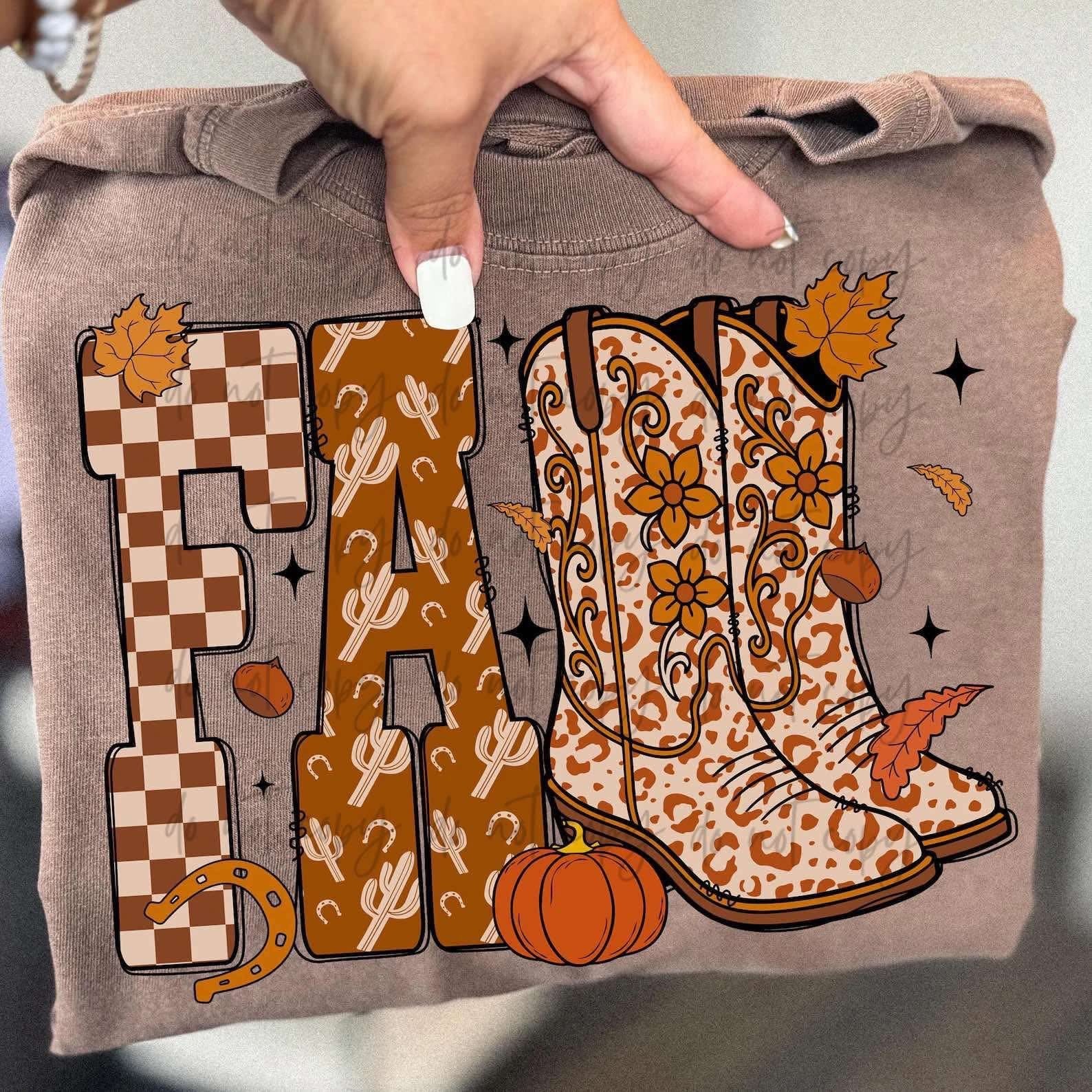 Cowgirl fall T-shirt, Tank or sweatshirt