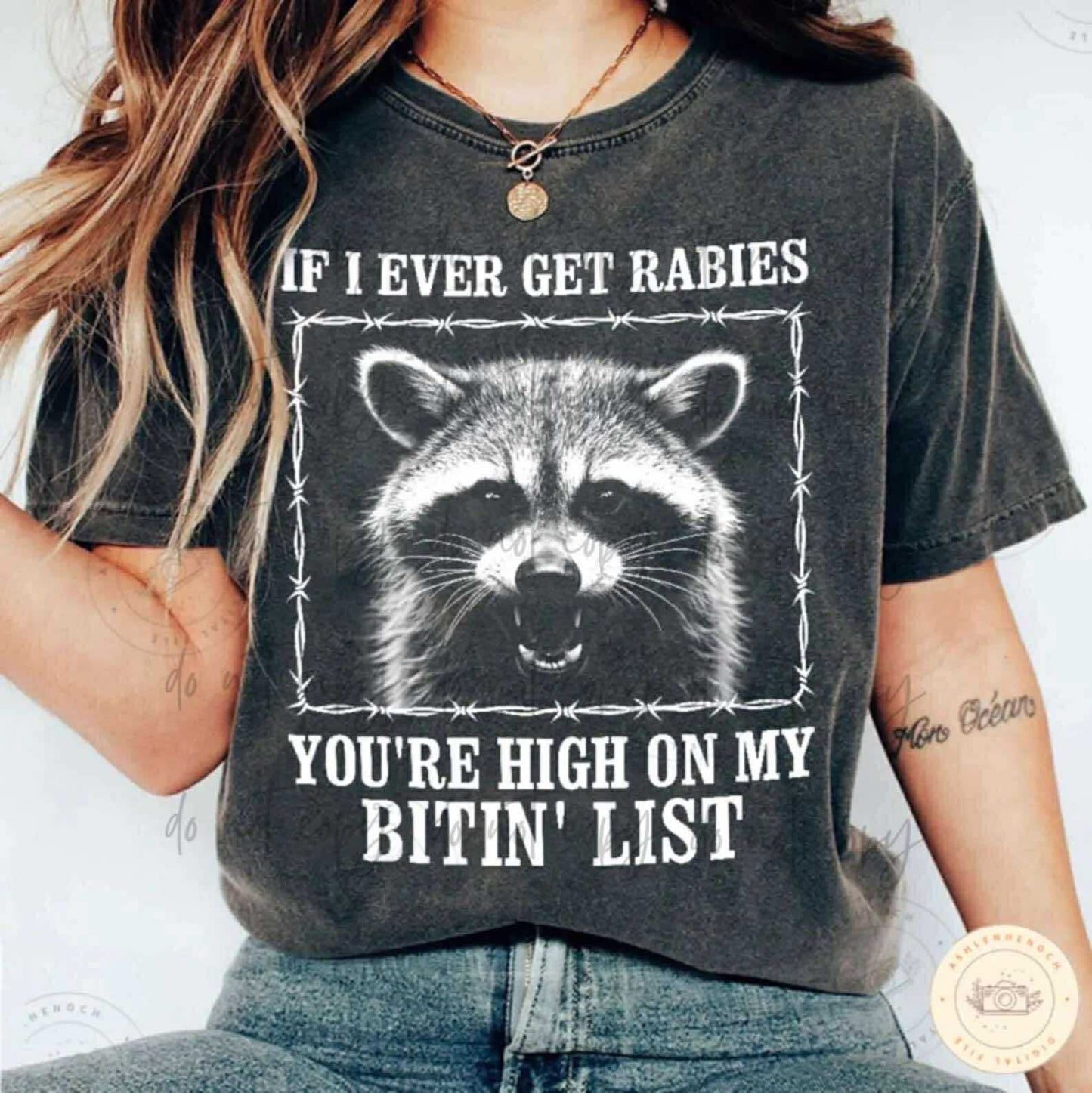 Raccoon rabies T-shirt, Tank or sweatshirt