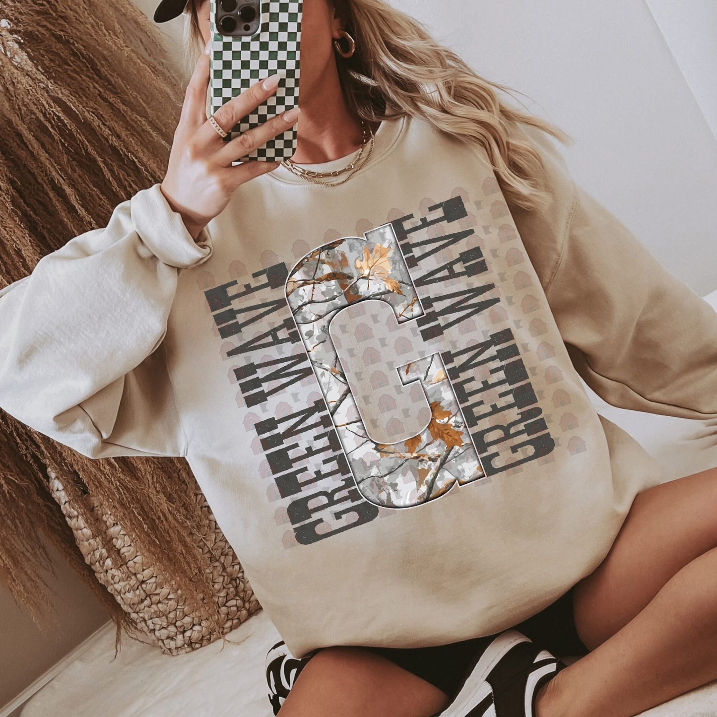 Green Wave, Tigers camo T-shirt, Tank or sweatshirt