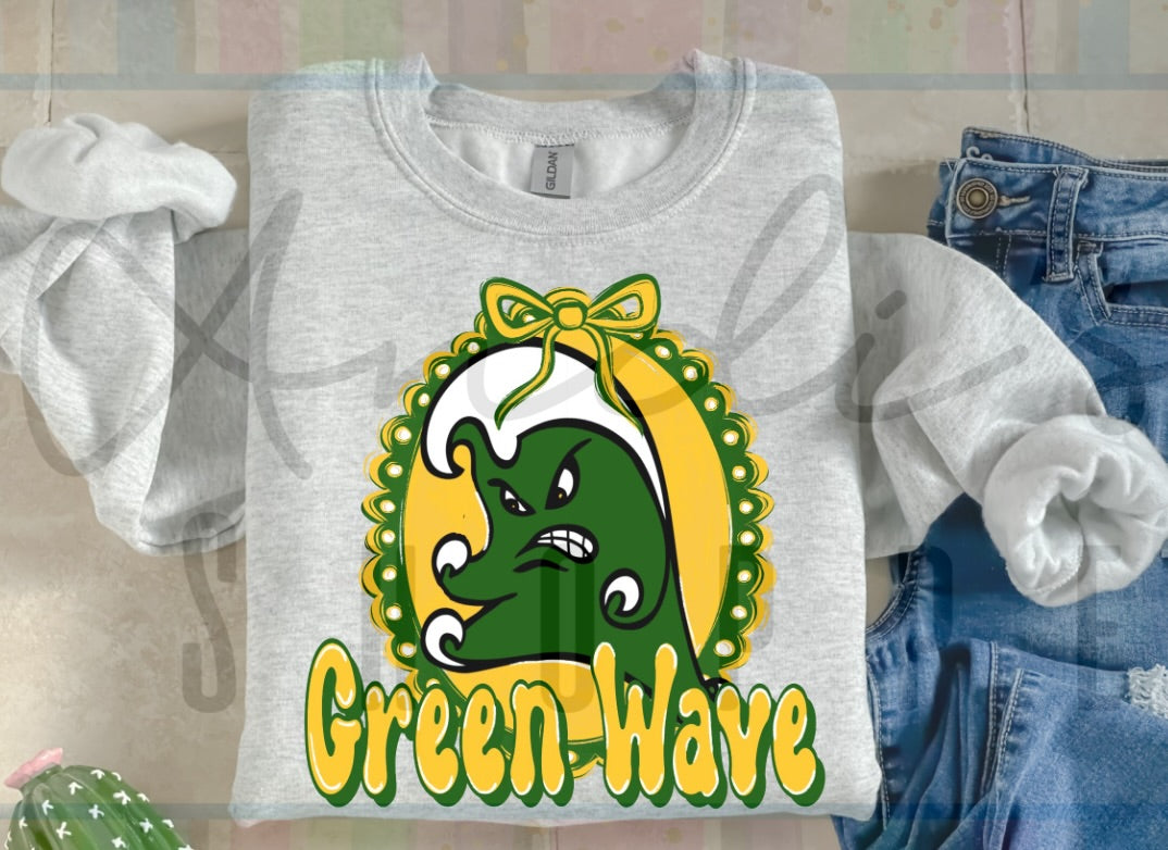 Green Wave frame T-shirt, Tank or sweatshirt