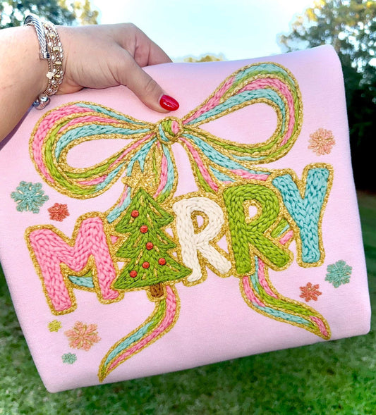 Faux yarn Merry  T-shirt, or sweatshirt