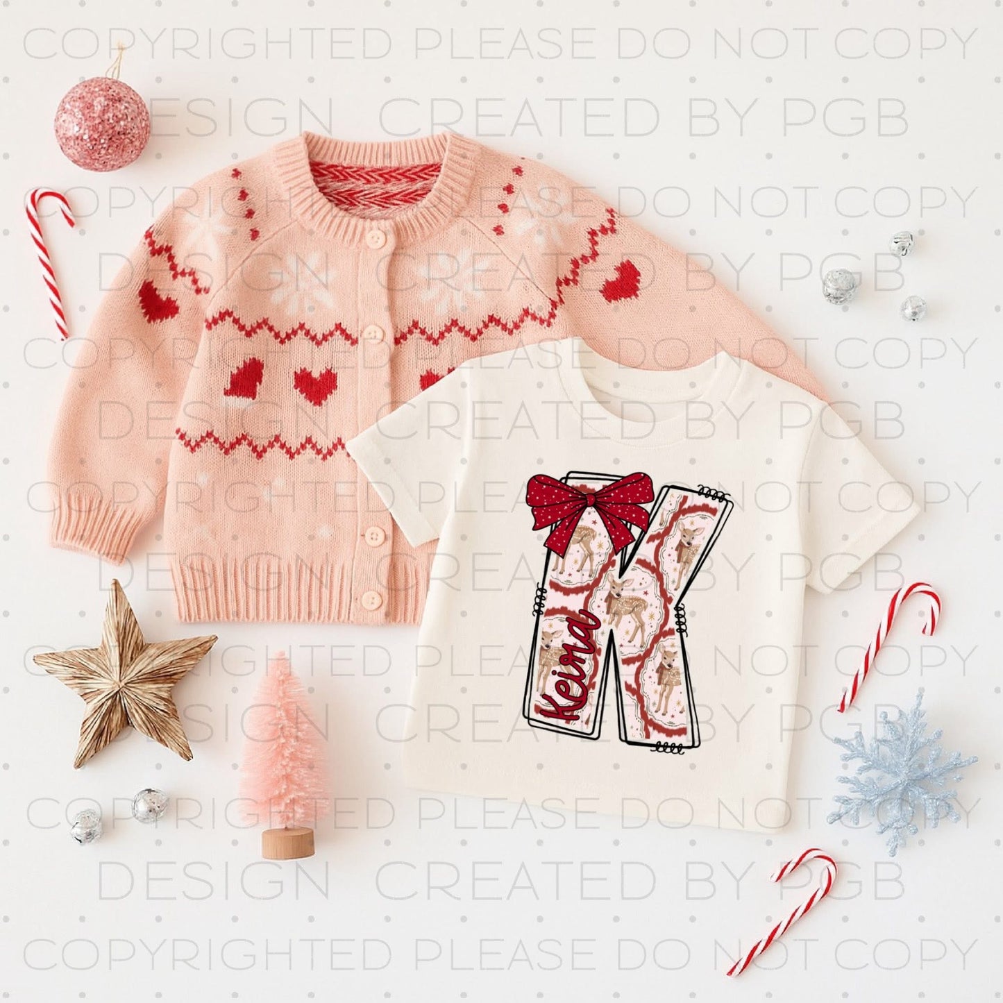 Personalized nutcracker or deer winter letter T-shirt, or sweatshirt