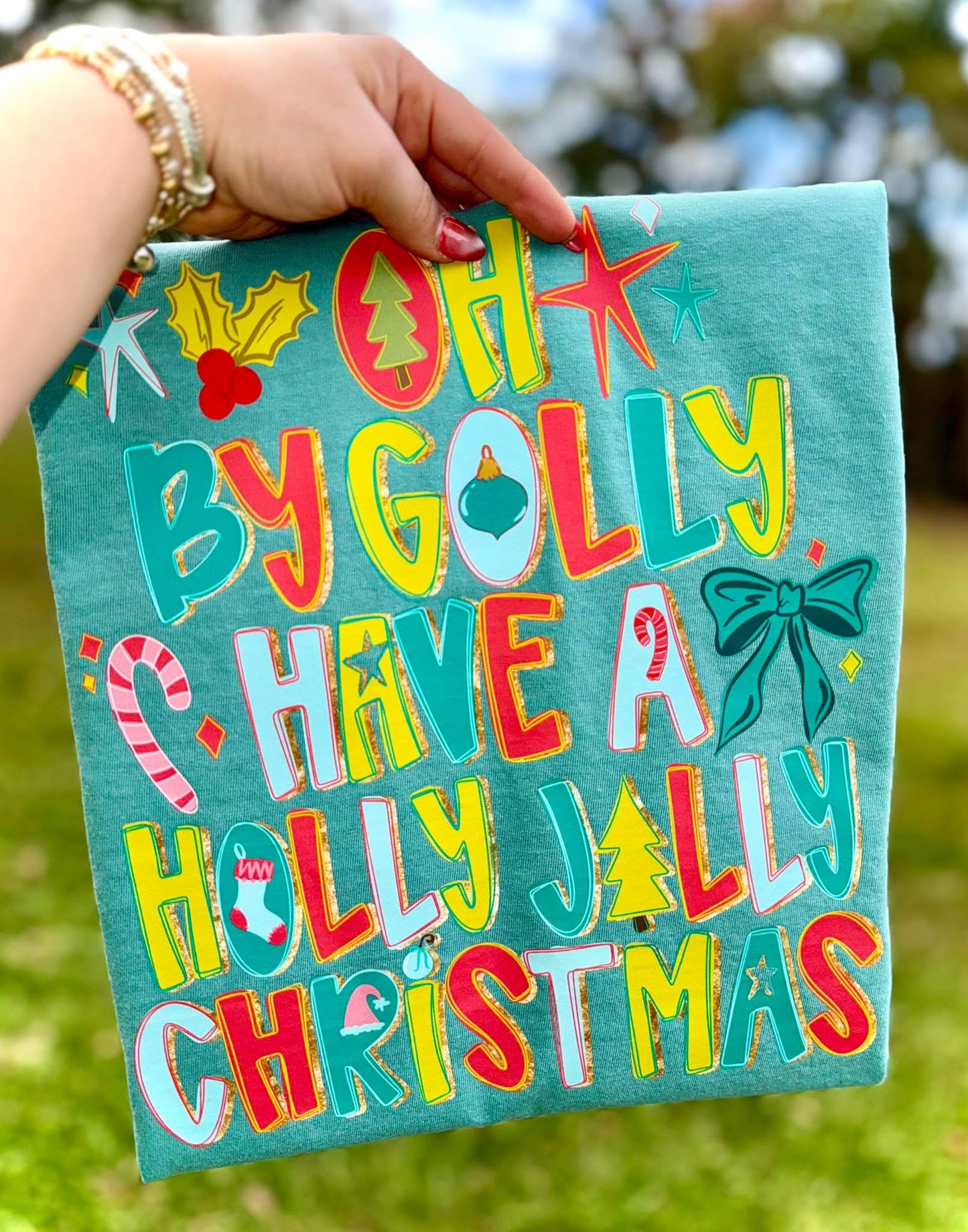 Holly jolly Christmas T-shirt, or sweatshirt