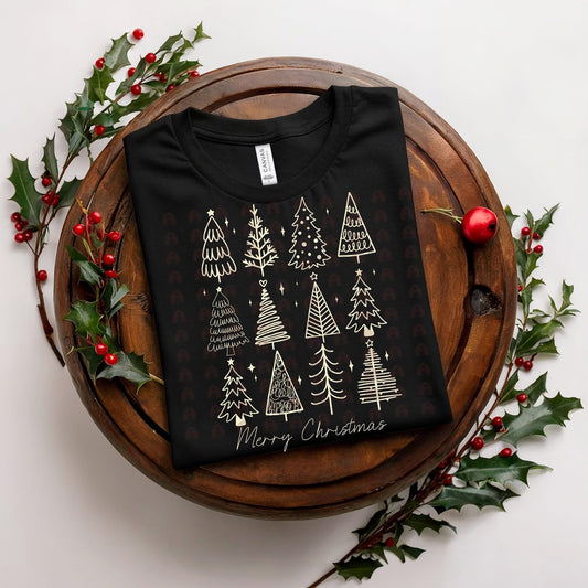 Merry Christmas trees T-shirt, or sweatshirt