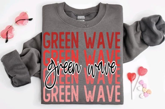Be my Valentine Green Wave T-shirt or Sweatshirt