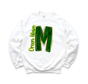 M or G Letter/Green Wave T-shirt or Sweatshirt