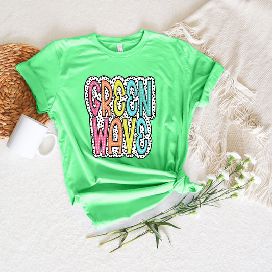 Dalmation print Green Wave T-shirt or Sweatshirt