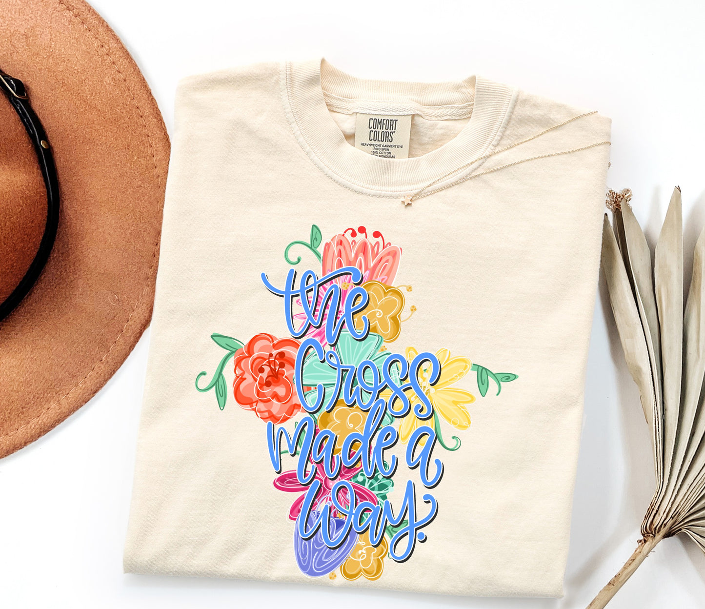 Floral Cross T-shirt, or sweatshirt