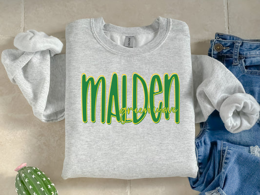 Malden Green Wave T-shirt, Tank or sweatshirt