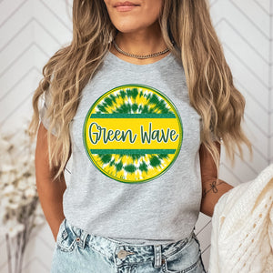 Tie dye Green Wave T-shirt or Sweatshirt