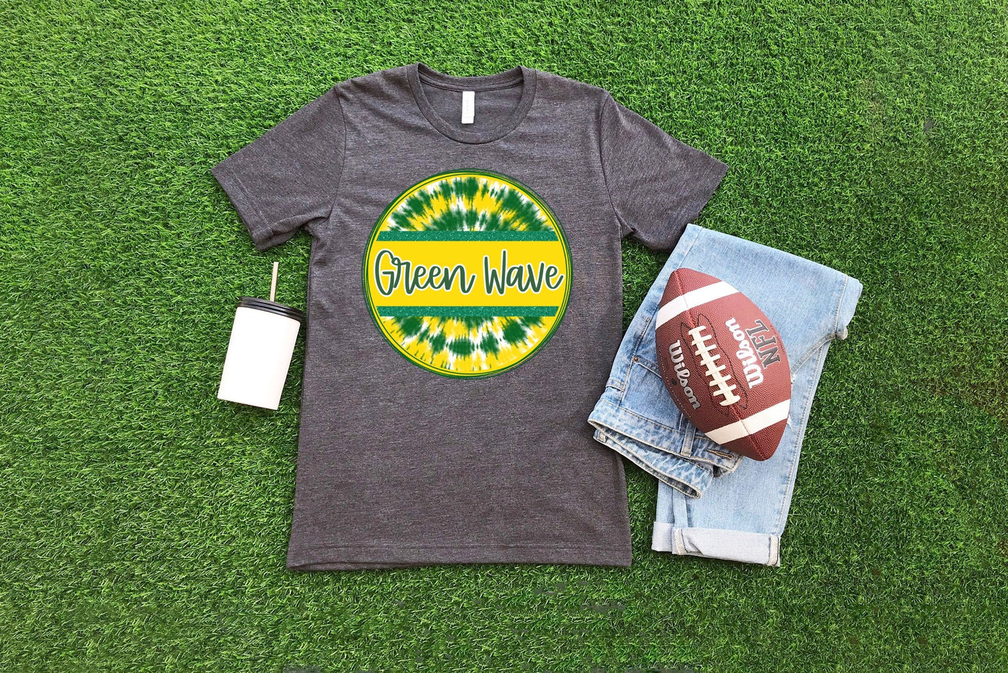 Youth Tie dye Green Wave T-shirt or Sweatshirt