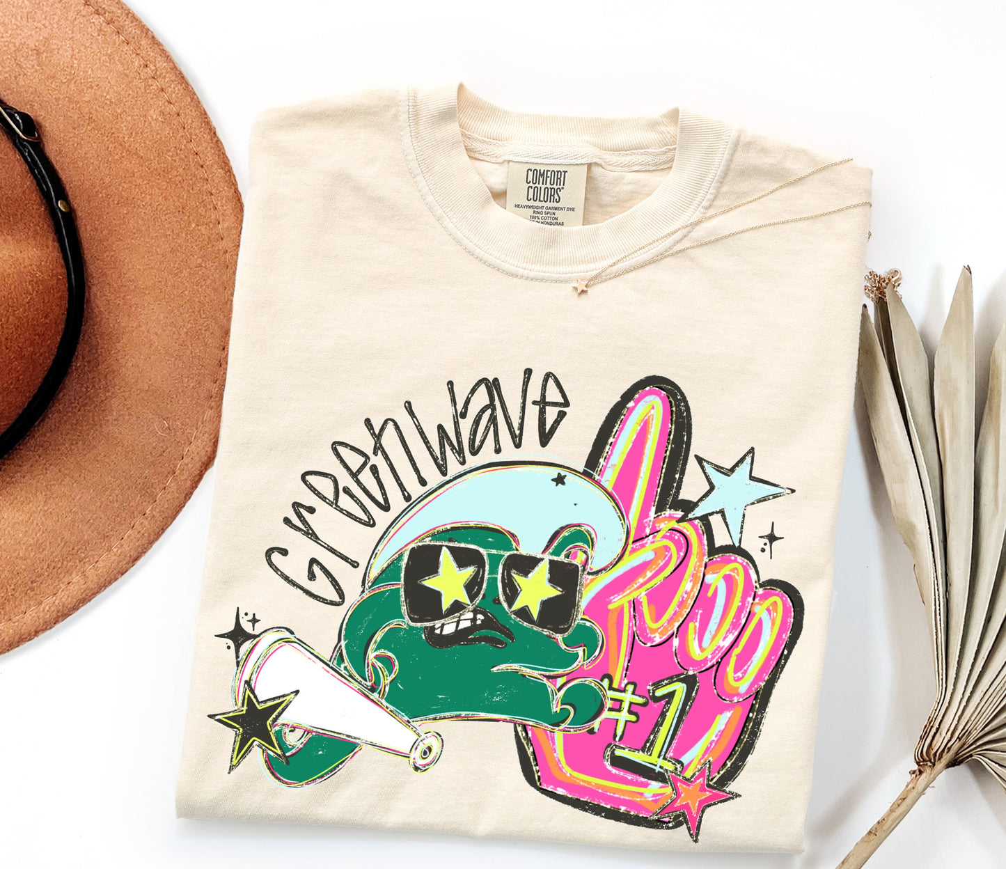 Neon softball, baseball or volleyball T-shirt or sweatshirt