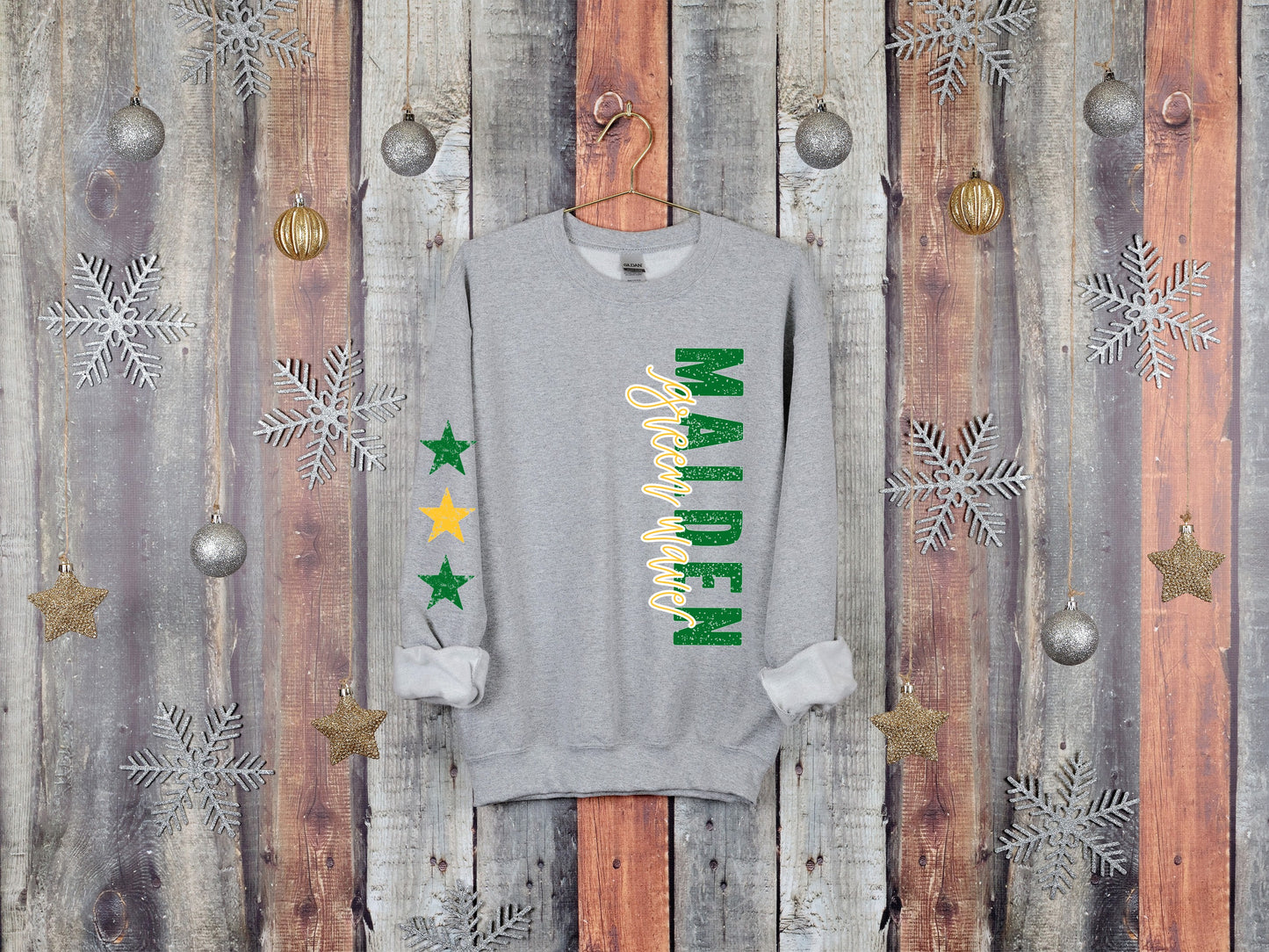 Green Wave Sleeve stars sweatshirt!