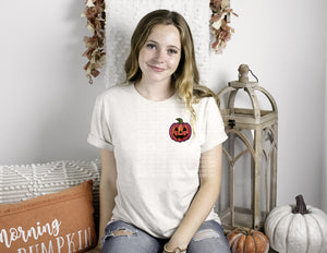 Adorable pumpkin pocket print T-Shirt