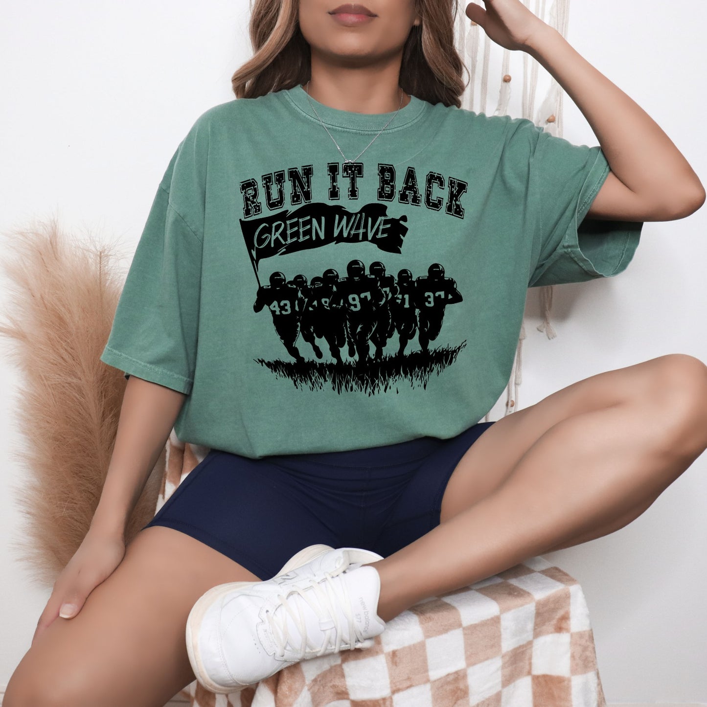 Run it back mascot Green Wave T-shirt, Tank or sweatshirt