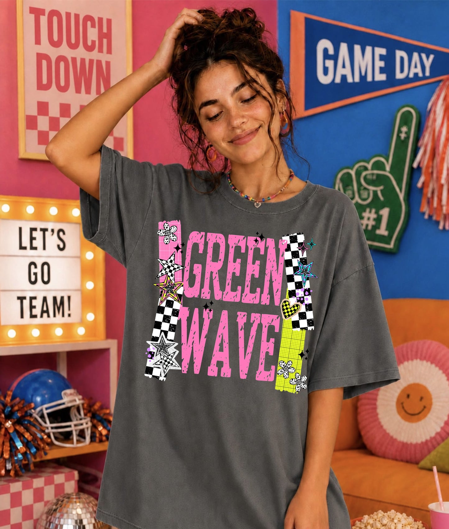 Seeing Stars Green Wave T-shirt, or sweatshirt