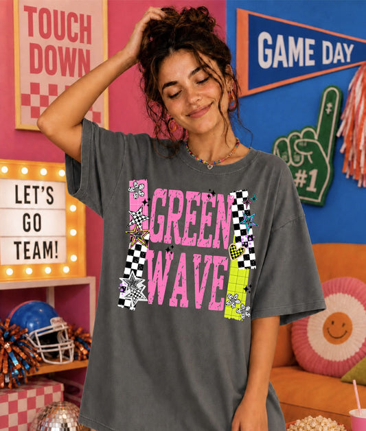 Seeing Stars Green Wave T-shirt, or sweatshirt