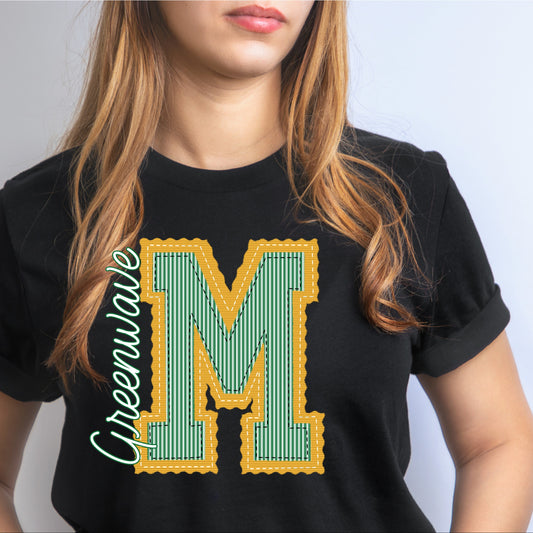 Green Wave preppy M T-shirt, Tank or sweatshirt (Copy)