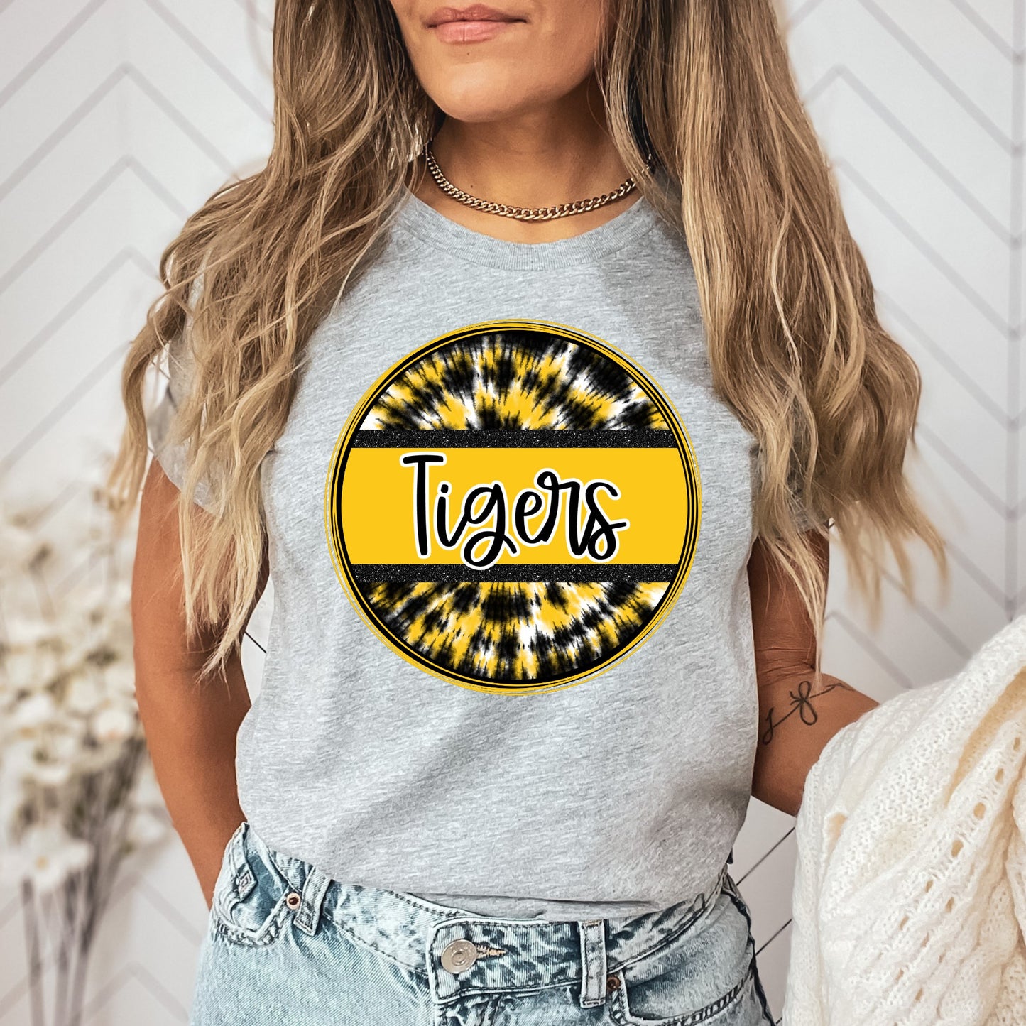 Tie dye banner Tigers T-shirt or Sweatshirt