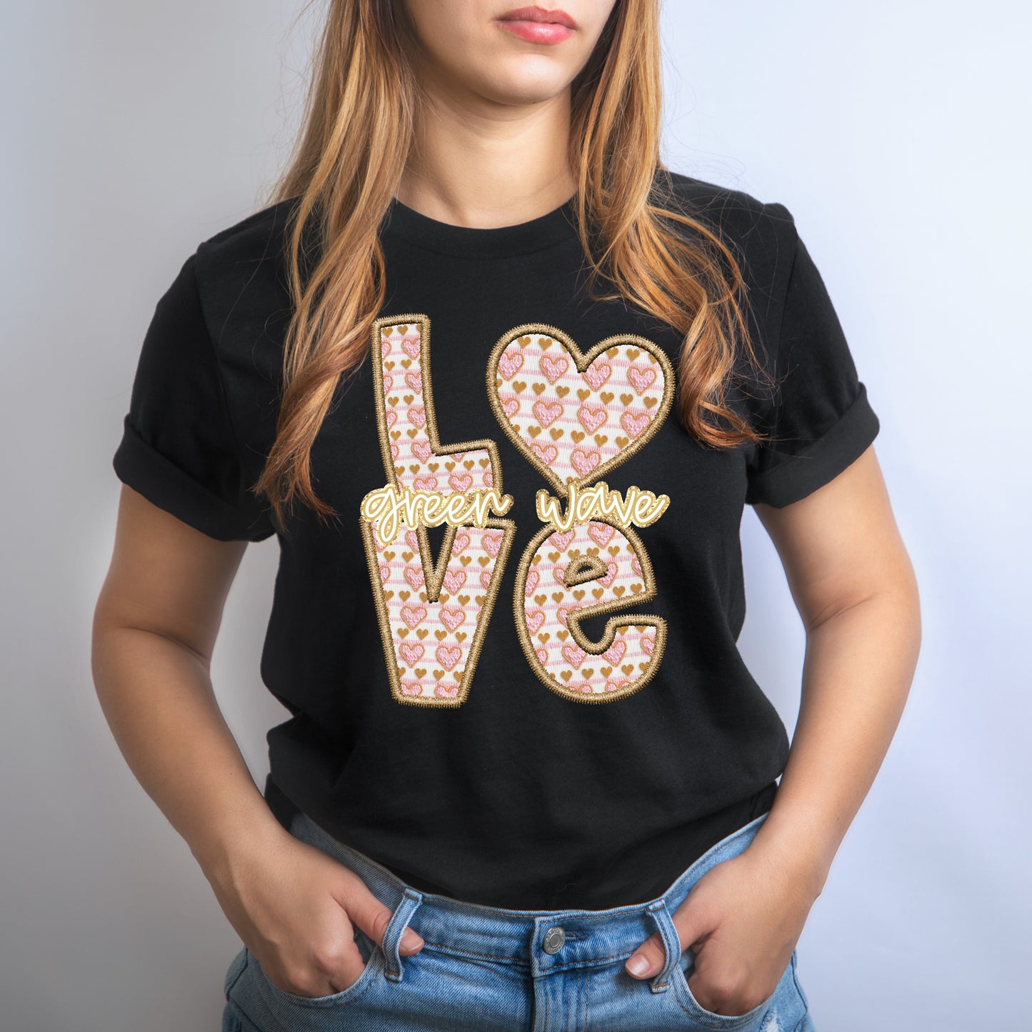 Valentine Green Wave T or sweatshirt