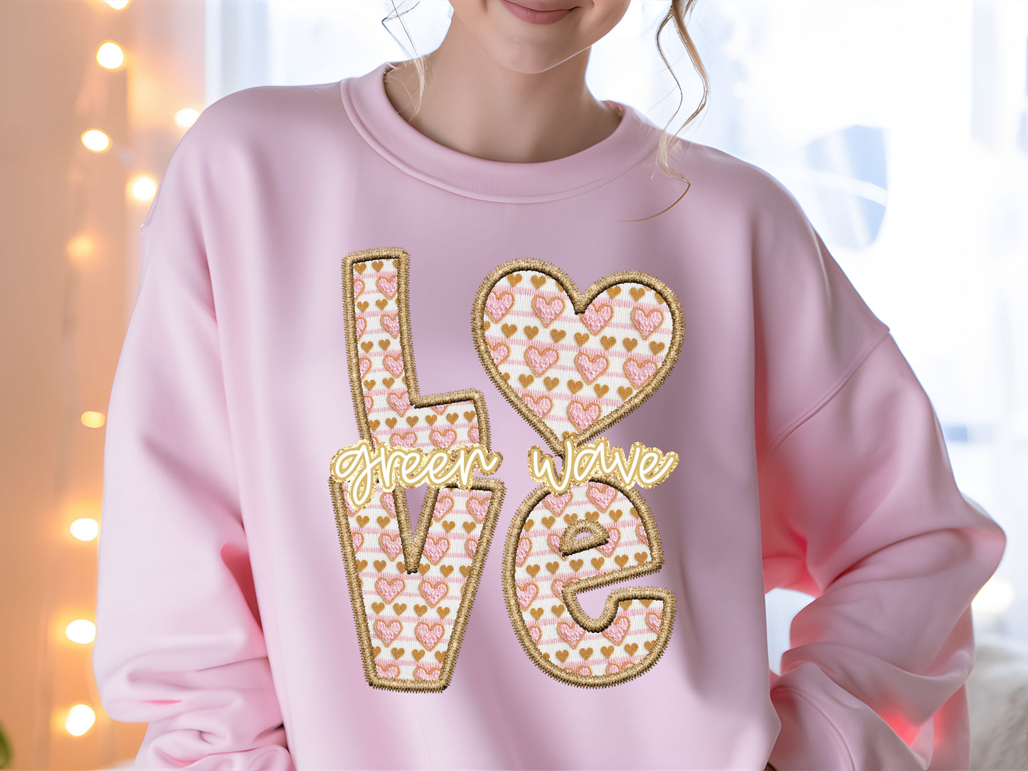 Valentine Green Wave T or sweatshirt