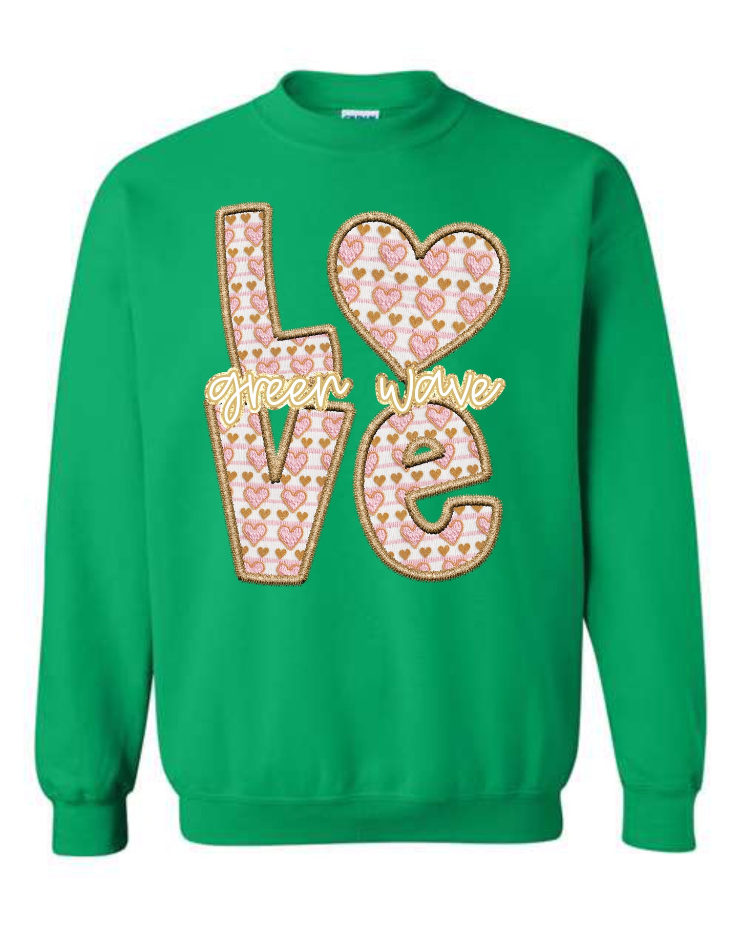 Valentine Green Wave T or sweatshirt