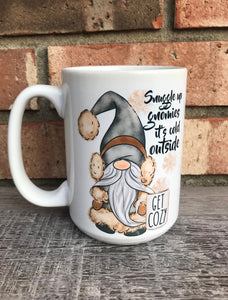 Snuggle up Gnomie mug