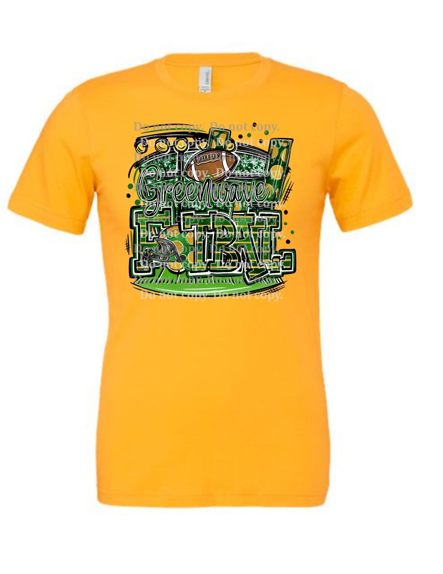 Greenwave Spirit Cheer or Football T-shirt or Hoodie