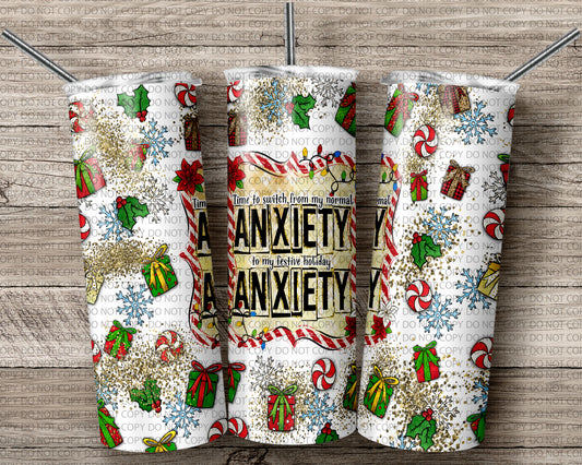 My fancy Holiday anxiety 20-ounce tumbler