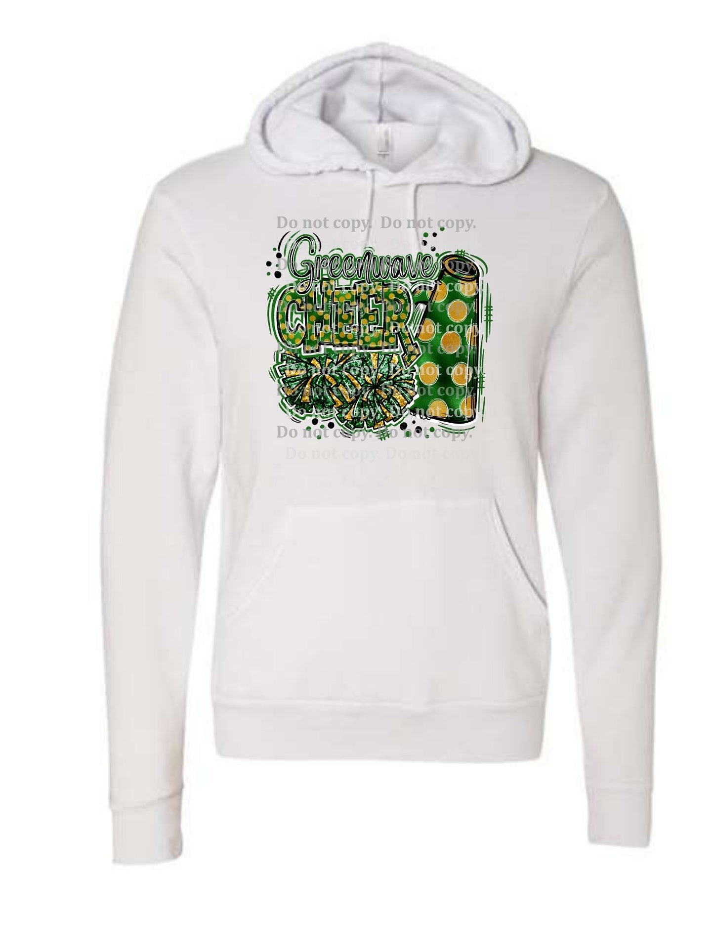 Greenwave Spirit Cheer or Football T-shirt or Hoodie