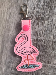 Flamingo Keychain/snap tab