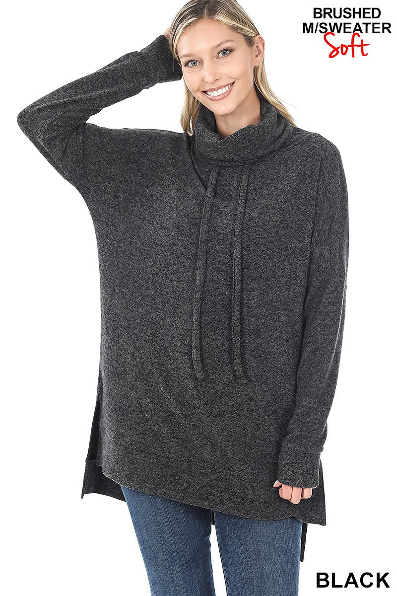 Black cowl neck sweater
