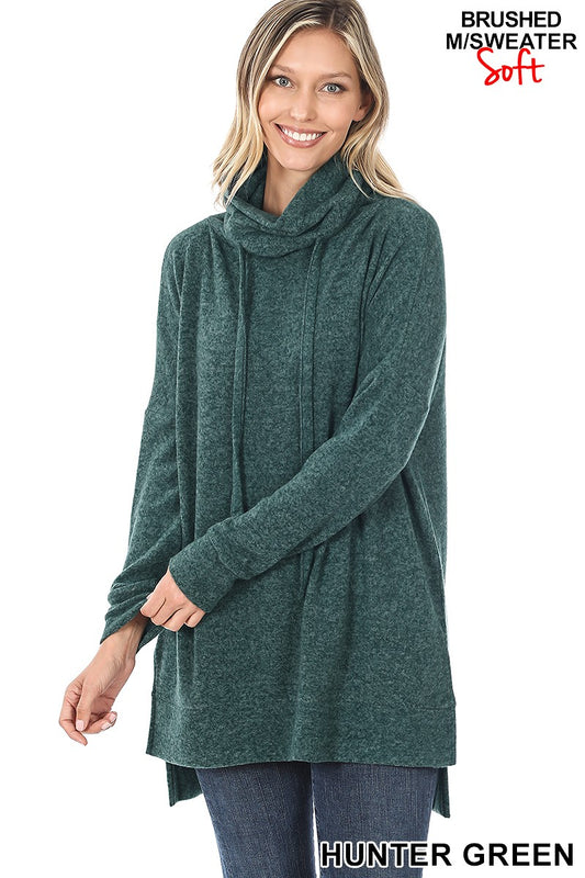Hunter Green cowl neck sweater