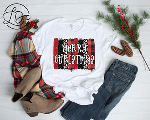 Merry Christmas brush strokes T-Shirt or Sweatshirt