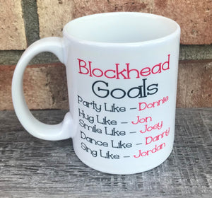 Blockhead goals (New Kids) mug