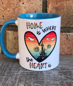 Home is where the heart is -Beach mug