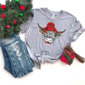 Christmas Cow Tshirt